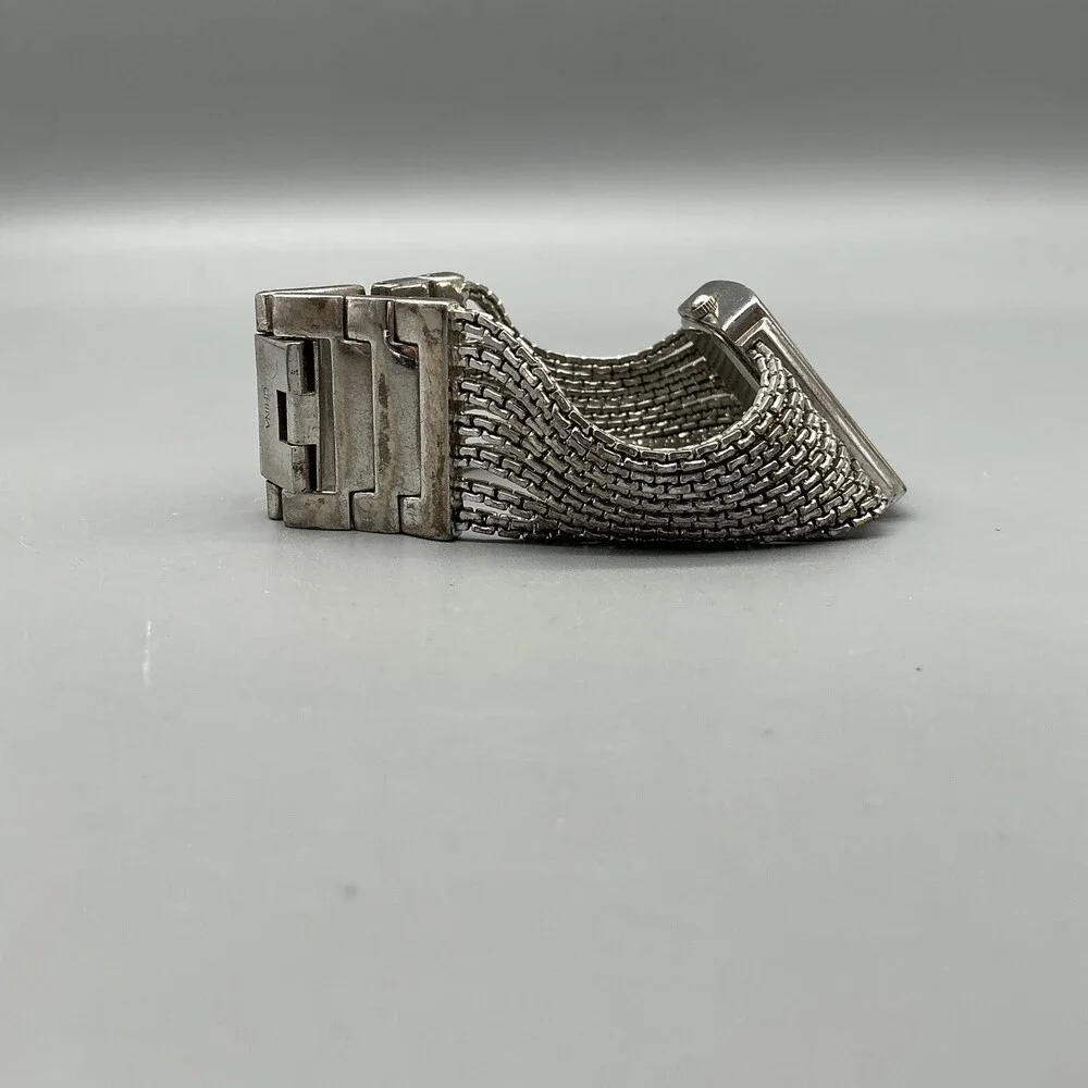 Anne Klein Womens Watch 30mm Silver Dial Diamond Chain Bracelet New Battery 7